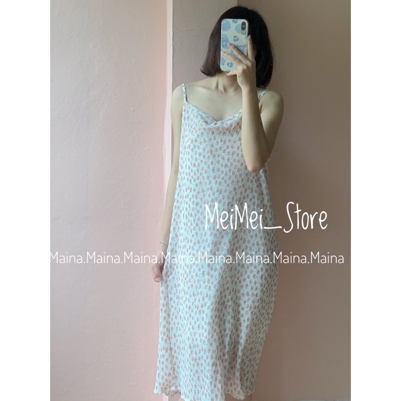 [Rẻ vô địch] Váy hai dây maxi hoa nhí dáng dài K.er