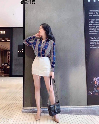 Quần váy Jean thun body (có cận vải)