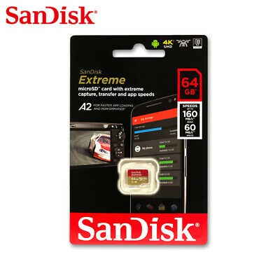 Thẻ Micro Sdxc Hiệu Sandisk Extreme A2 64GB UHS-I U3 V30 Tốc Độ Lên Đến 160MB / s