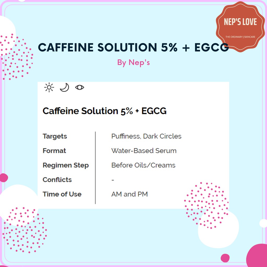 Serum dưỡng mắt, giảm quầng thâm Caffeine Solution 5% + EGCG_THE ORDINARY (BILL CANADA) 30ML | BigBuy360 - bigbuy360.vn