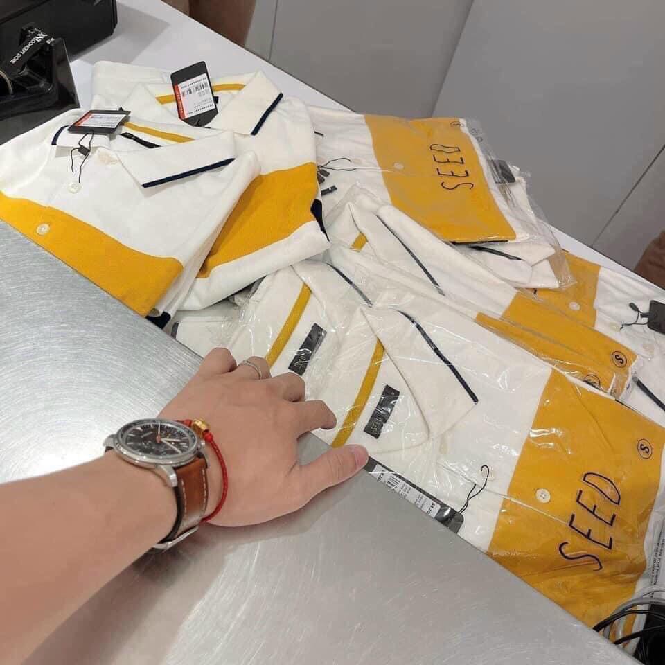Áo polo Nam Nữ sọc vàng  [POLO SEED HÀNG CAO CẤP XUẤT DƯ] trẻ trung năng động chuẩn fom | BigBuy360 - bigbuy360.vn