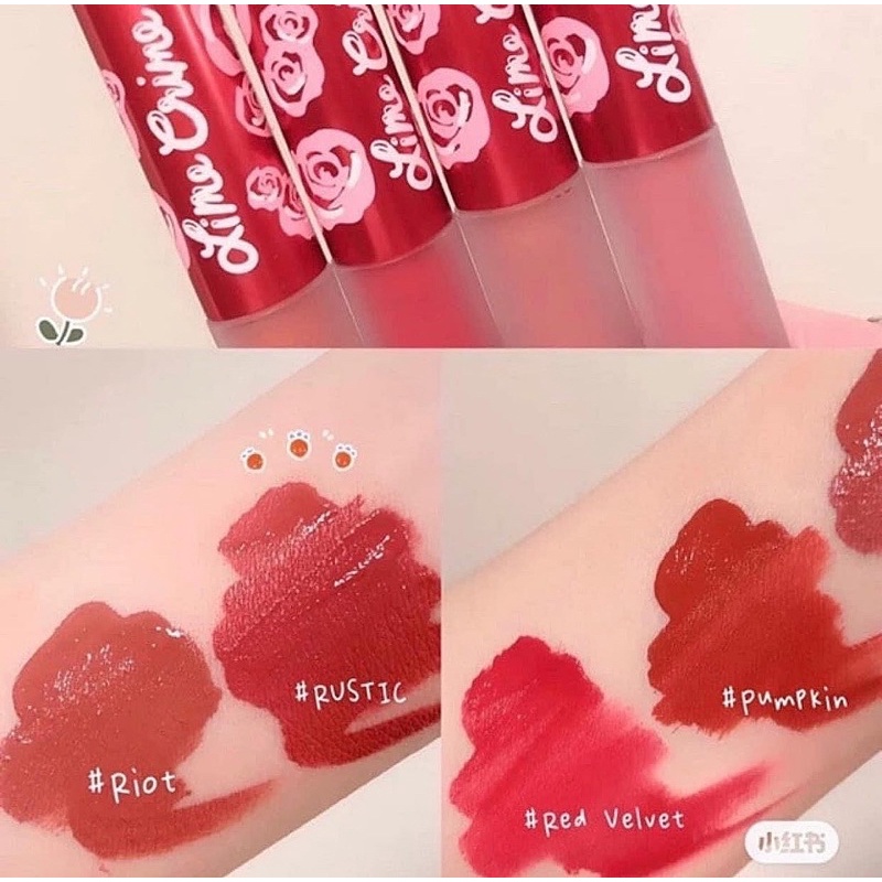 OFF 50% SON KEM LÌ LIME CRIME VELVETINES LIQUID MATTE LIPSTICK MÀU PUMPKIN, RUSTIC, RIOT