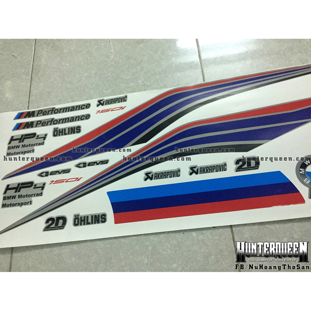 Tem rời SH 2020, dán xe màu bạc. Chủ đề BMW. Thiết kế theo yêu cầu