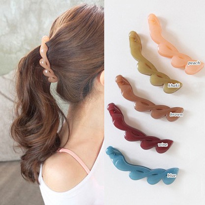 Kẹp tóc dạng xoắn chất liệu Acrylic thiết kế nhỏ gọn xinh xắn cá tính GS42