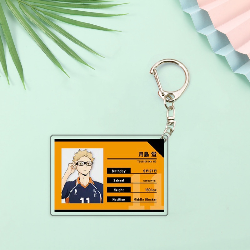Móc khóa nhựa acrylic in hình anime Haikyuu Oikawa Shoyo Tooru Kozume Kenma