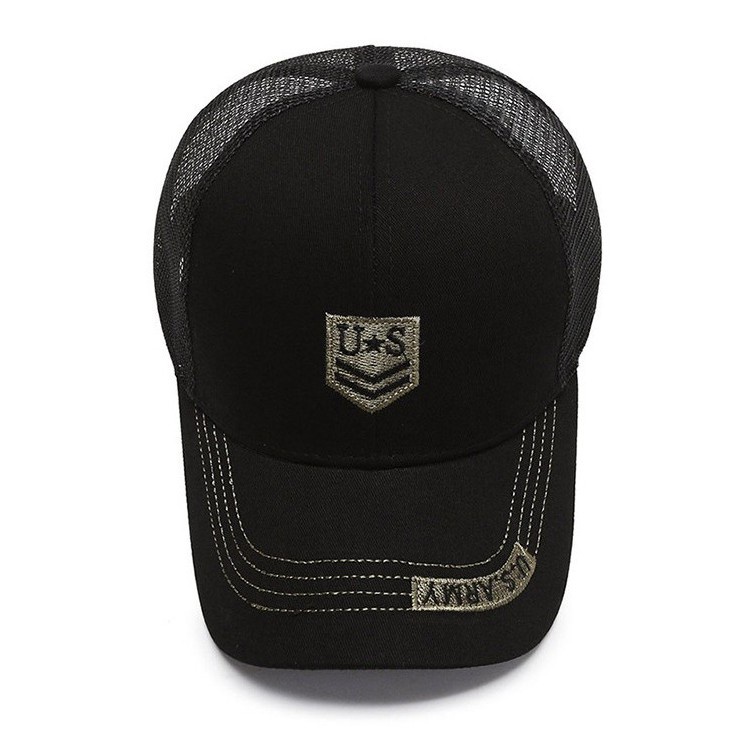 Mũ lưới họa tiết thêu thoáng khí thời trang mùa hè cho nam và nữ