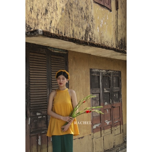 Áo Yếm cổ đứng dáng rộng thanh lịch - Ý Xuân - rachelbyngn