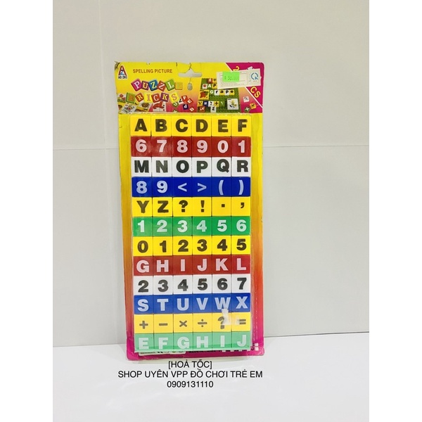 BẢNG CHỮ CÁI ALPHABET VÀ CHỮ SỐ, PHÉP TÍNH BẢNG DẠNG THÁO RÁP BÉ DỄ THUỘC HƠN