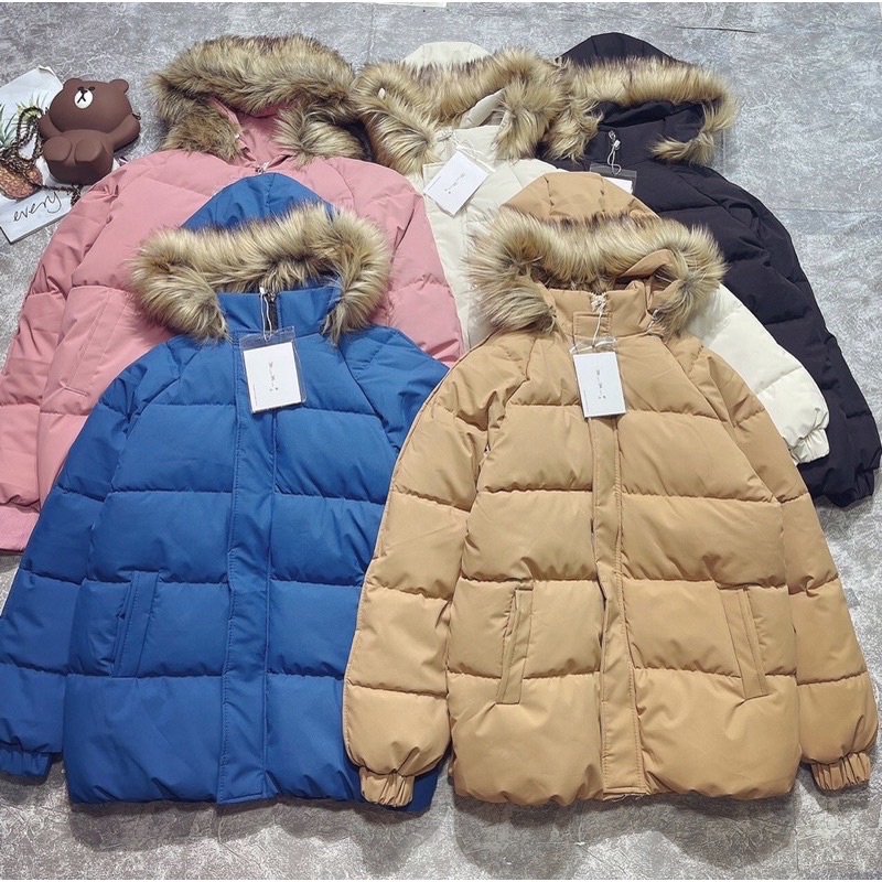 Áo Phao Béo Mũ Lông Hàng QC Siêu Hót