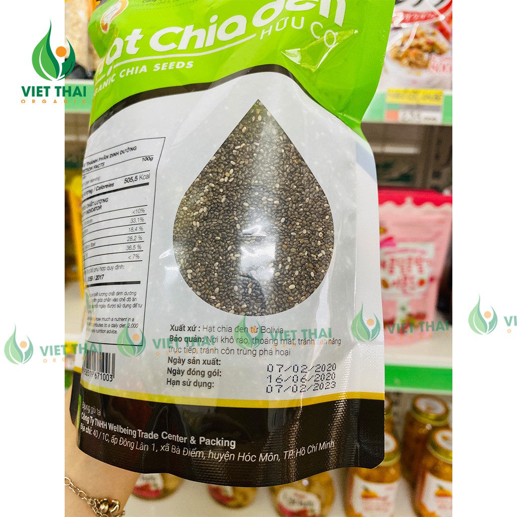 Hạt chia hữu cơ [ FREESHIP ] Hạt chia đen Bolivia ( Gói 500gr )