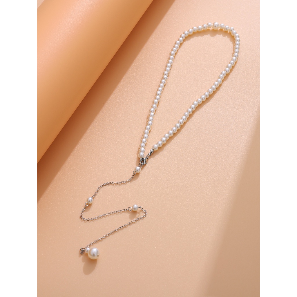 Dây Chuyền Dáng Dài Đính Ngọc Trai Nhân Tạo Thời Trang