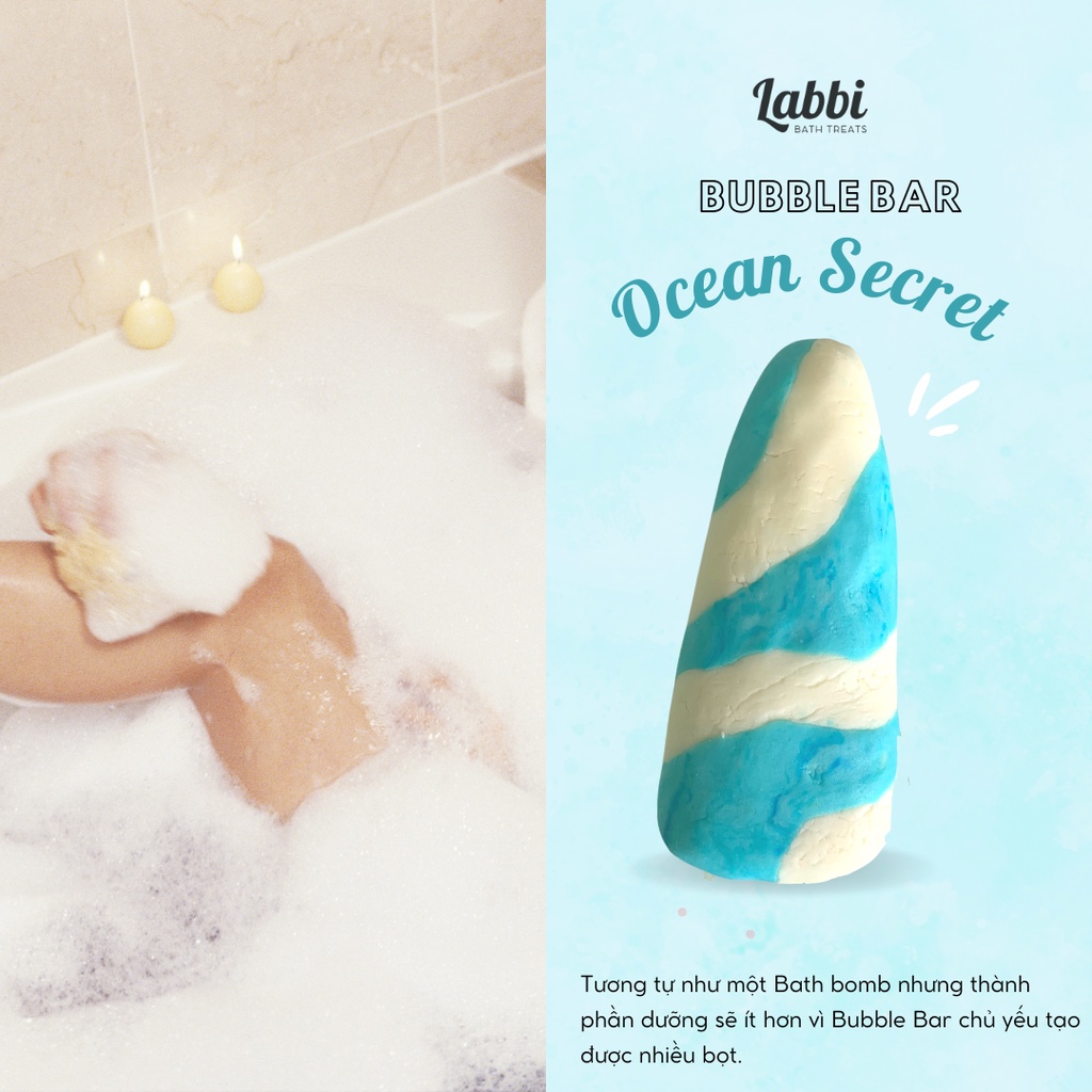 Bánh siêu tạo bọt bồn tắm OCEAN SECRET [Labbi] Bubble Bar