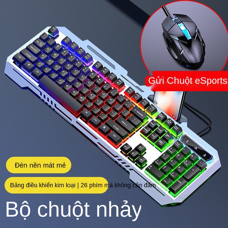 Bộ bàn phím và chuột Nobexing SK500 Gaming điều khiển phát sáng Cảm giác chơi game Máy tính để xách tay USB | BigBuy360 - bigbuy360.vn