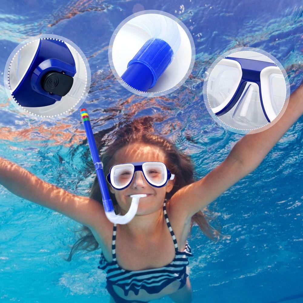 LEISURE Bộ Kính Lặn + Ống Thở Chống Sương Mù Dành Cho Trẻ Em