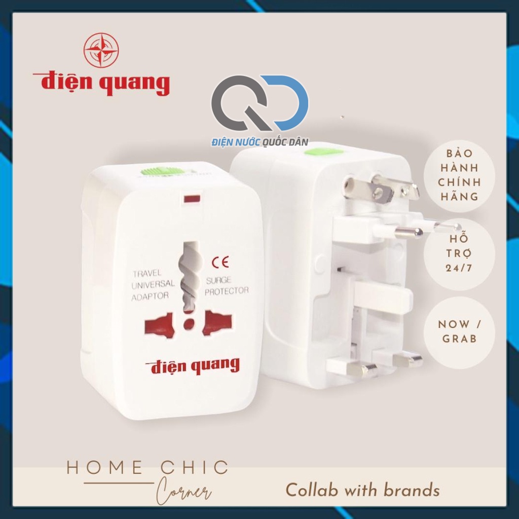 Phích cắm điện đa năng / Phích cắm du lịch (Adapter) - Điện Quang