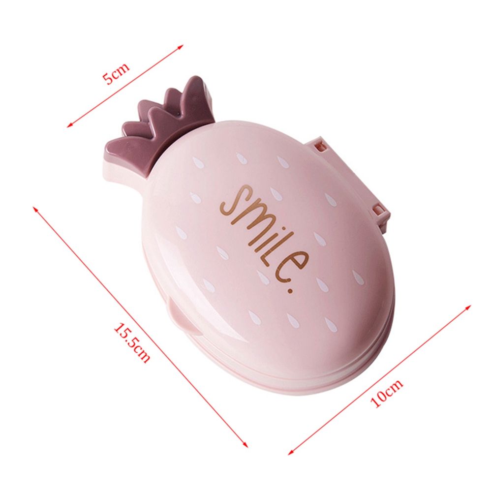 Khay đựng xà phòng chống thấm nước có nắp đậy hình quả dứa dễ thương