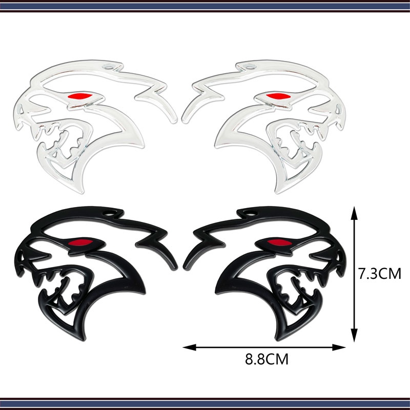 Miếng Dán Kim Loại 3D Trang Trí Xe Hơi Dodge Ram 1500 Demon Srt Hellcat Challenger