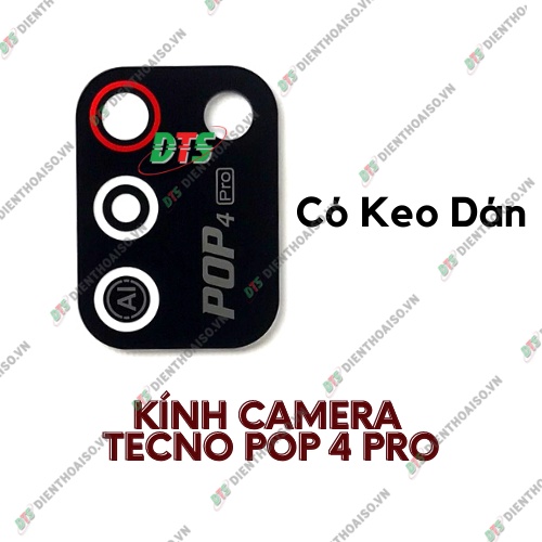 Kính camera tecno Pop 4 Pro kèm keo dán