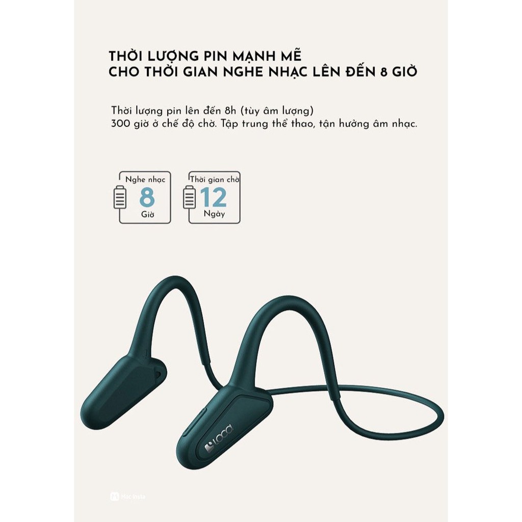 Tai nghe nhét tai Bluetooth cho người tập thể dục thể thao chống nước dẫn truyền xương Loca Z2
