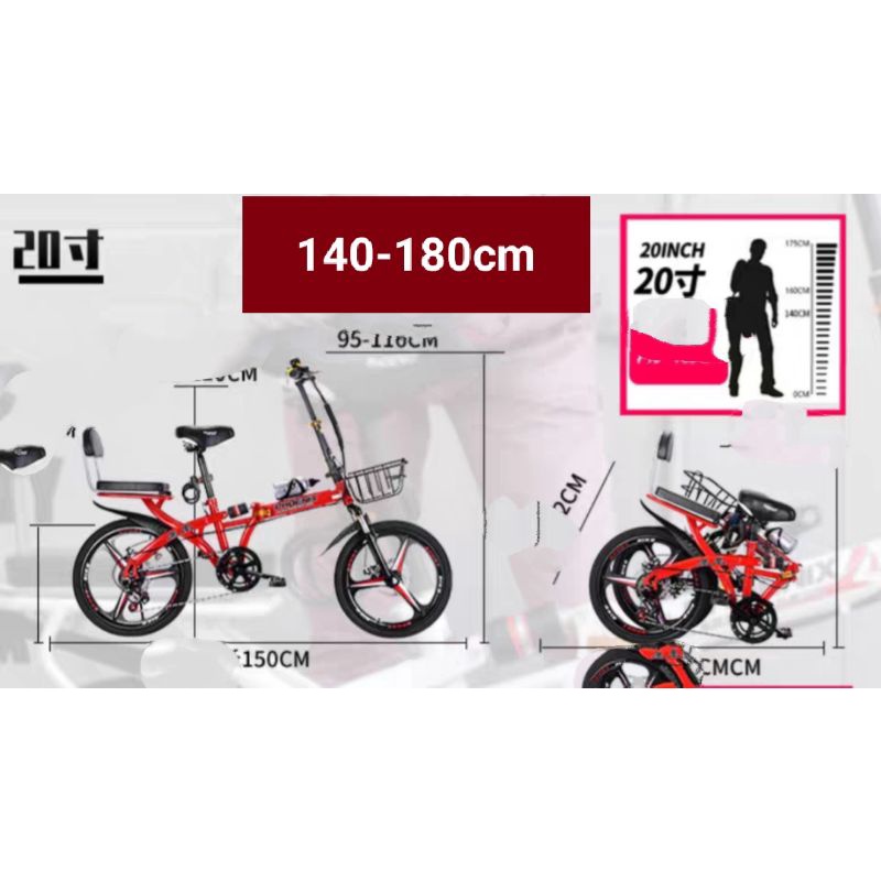 XE ĐẠP GẤP PHONIX CHÍNH HÃNG _SIZE 20 INH NAM NŨ.