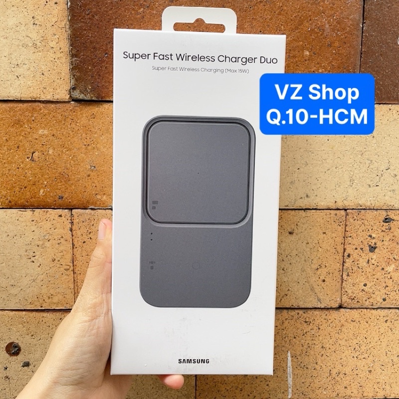 Chính hãng-Đế sạc đôi không dây 15w Super Fast Wireless Charger Duo P5400 Samsung bh 6 tháng