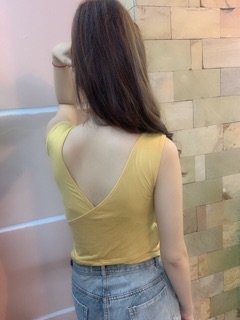 (Xả kho giá gốc) Áo kiểu hở lưng đắp chéo (có mút ngực)