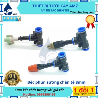 Béc phun sương đơn kèm t 8mm - góc 8 - nối 8mm