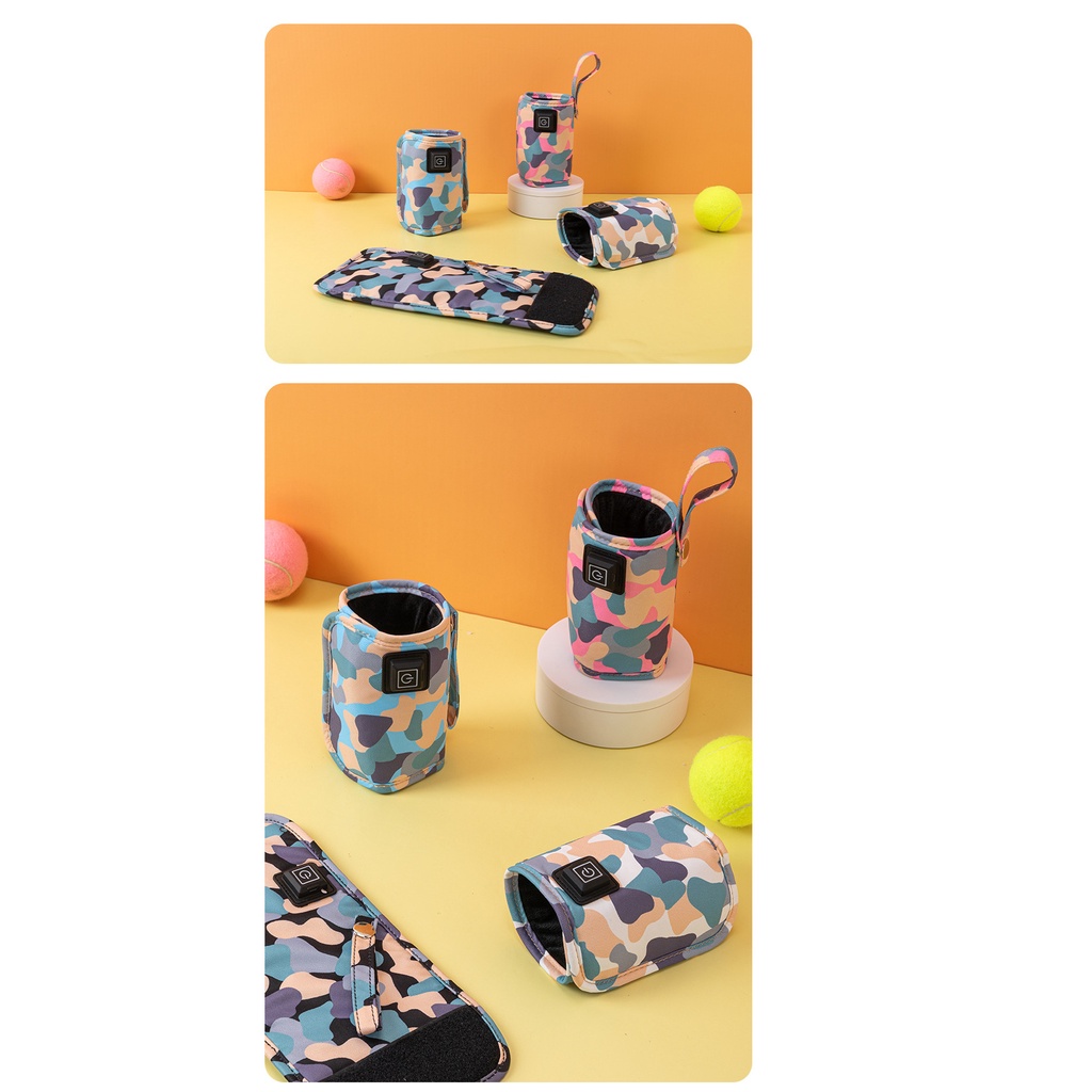 Túi Hâm Ủ Bình Sữa Di Động Cho Bé Giữ Nhiệt Thông Minh Đa Năng Từ 40-60 Độ Có Dây Sạc Đi Kèm