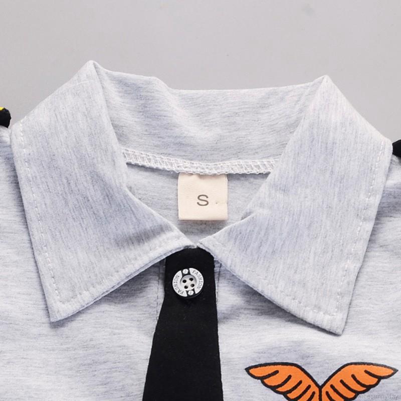 Set áo thun phối cà vạt + quần short cho bé trai