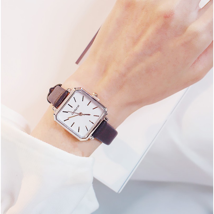 (Ko tặng lắc) Đồng hồ nữ dây da Candycat C3 mặt vuông sang trọng | BigBuy360 - bigbuy360.vn