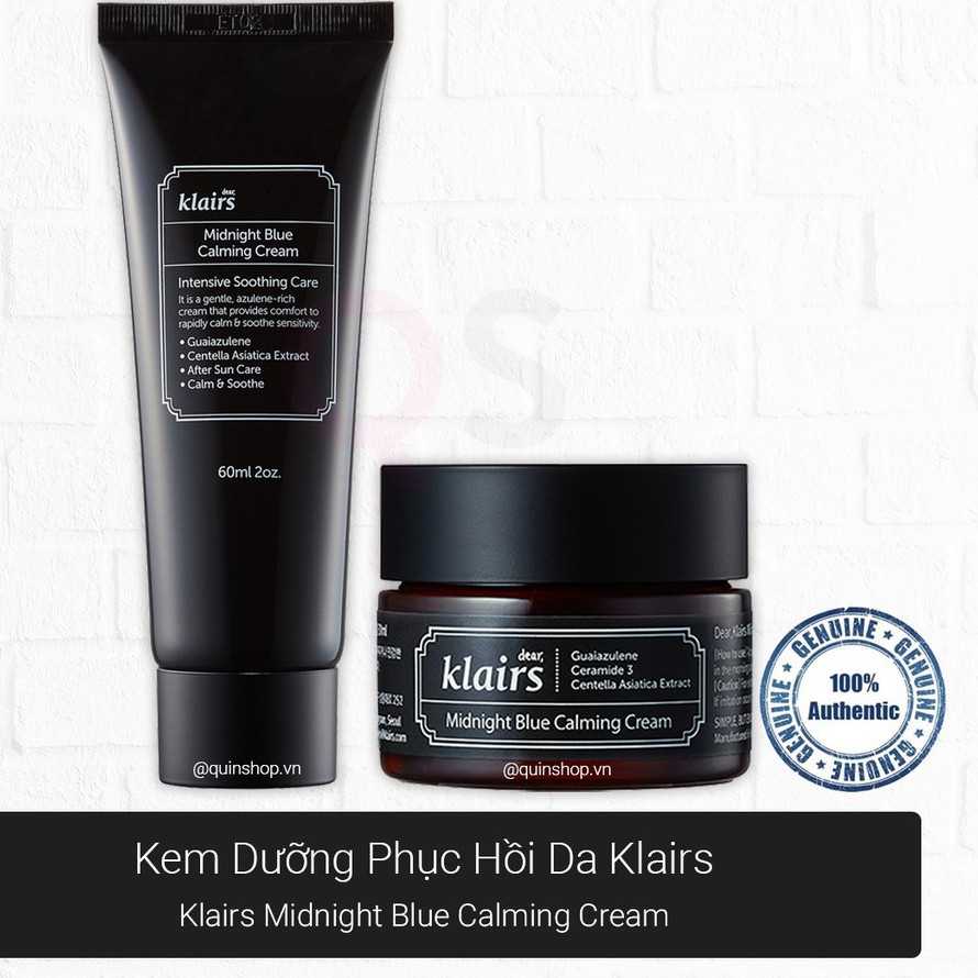 [Nhập mã EVERLOVE giảm 8% cho đơn hàng từ 260k]Kem Dưỡng Ẩm Klairs Phục Hồi Da Ban Đêm Dear Clairs Midnight Blue Calming | BigBuy360 - bigbuy360.vn