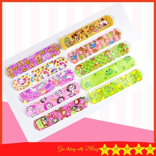 Hộp 100 chiếc băng y tế cá nhân, băng gâu, urgo hình thú cute, chống nước bám chắc