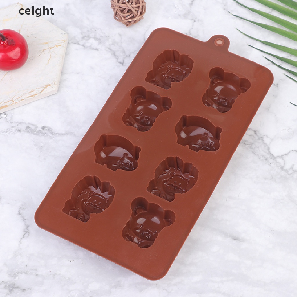 Khuôn silicone tạo hình hà mã sư tử gấu làm bánh kẹo chocolate xà phòng DIY