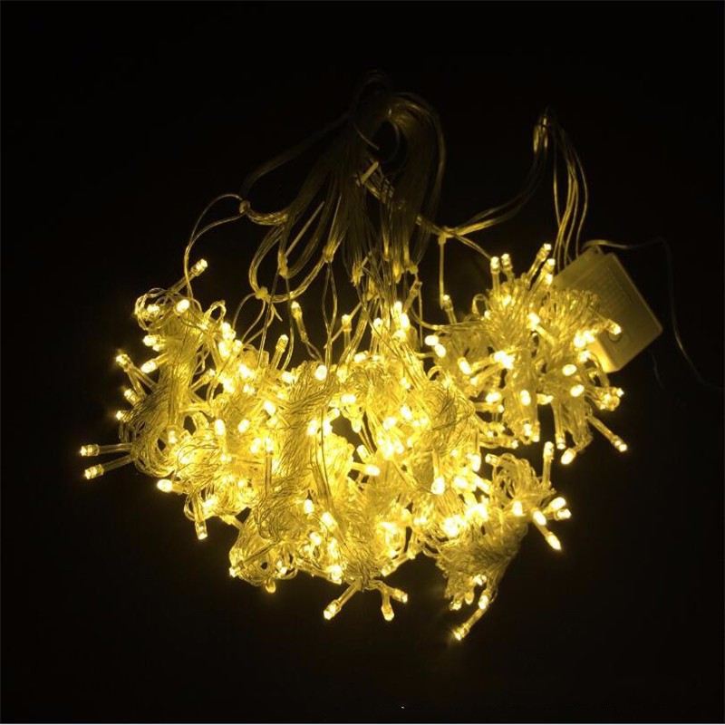 Dây đèn LED trang trí nháy thả mành, nhiều chế độ nháy sáng, nhiều kích cỡ