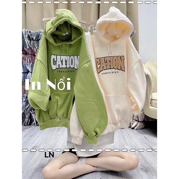 Áo hoodie nỉ cotton CATION LN12