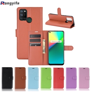 Ốp điện thoại OPPO A53 A32 A15 A93 A72 F17 Pro 5G 2020 Da Litchi Ví doanh nghiệp đơn giản Gói thẻ lật Khe cắm Giá đỡ