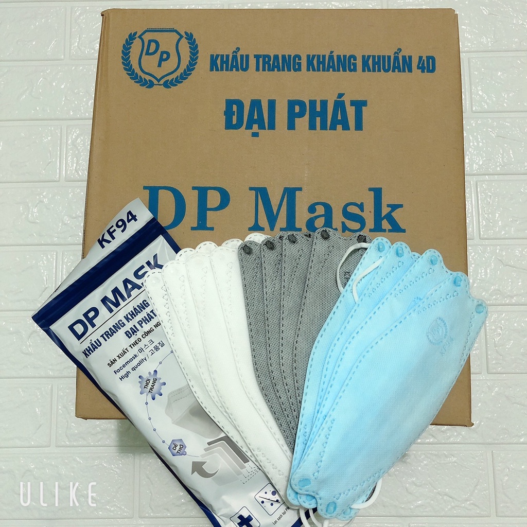 Bịch 10 Khẩu Trang 4D 4Lớp GIẤY KHÁNG KHUẨN cao cấp KF94 DP MASK - Chuẩn Hàng Xuất Khẩu - Sang - Xịn - Mịn