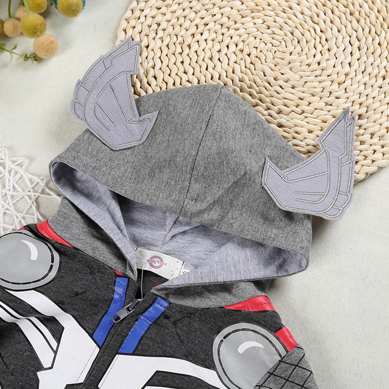 Áo Hoodie Cotton In Hình Hoạt Hình Thời Trang Thu Đông Cho Bé Trai