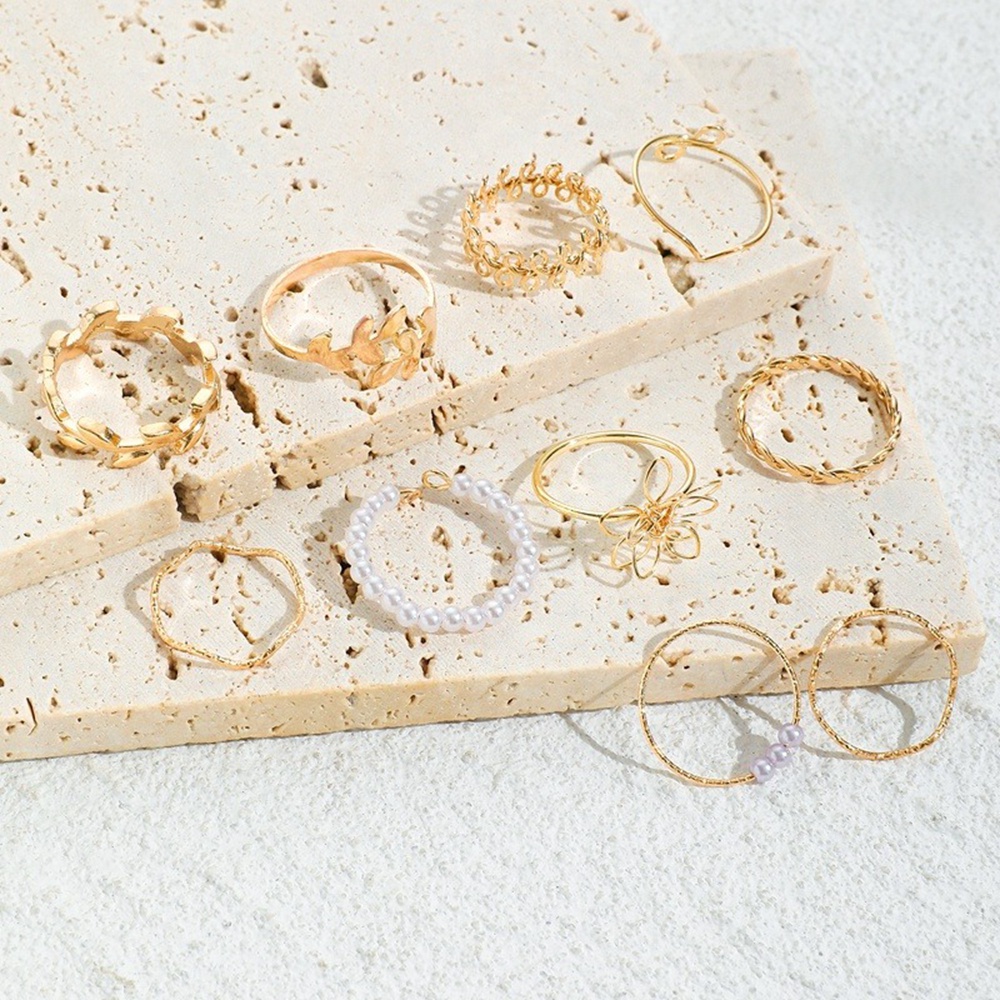 Set 10 Nhẫn Đeo Tay Phong Cách Boho Đơn Giản Thời Trang Cho Nữ