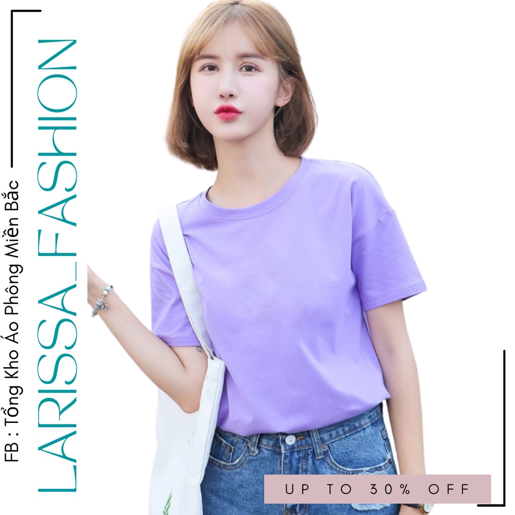 Áo thun nam nữ trơn MÀU TÍM - Áo ngắn tay không cổ dáng BASIC chất liệu cotton, thấm hút mồ hôi, dễ phối đồ.