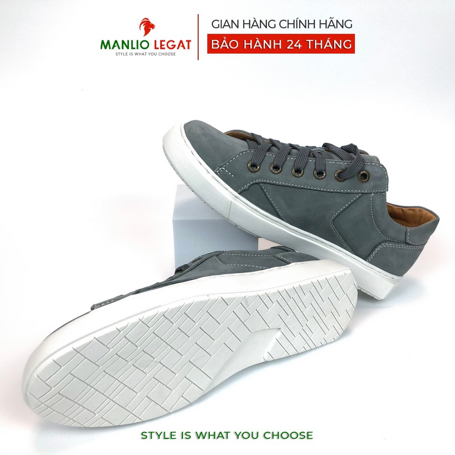 Giày Sneaker nam da lộn Manlio Legat màu xanh siêu độc G8541-LIG | BigBuy360 - bigbuy360.vn