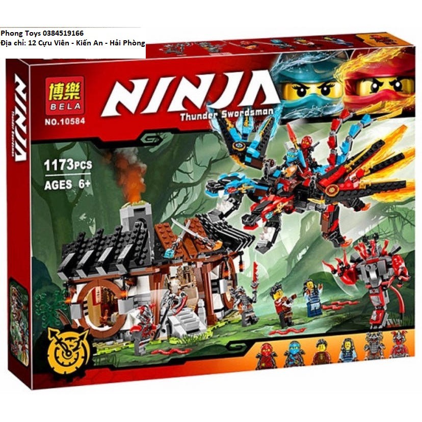 Lắp ráp xếp hình NOT Lego Ninjago movie 70627 Lepin 06041 SY861 Lele 31022 Bela 10584 : Lò Luyện Sức mạnh của rồng 2 đầu