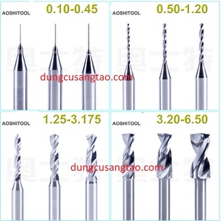 Mũi khoan hợp kim 0.3mm-3.17mm khoan mạch in, PCB, SMT, CNC, khuôn mẫu, nhựa, đồng, thép không gỉ
