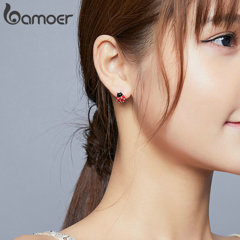 Khuyên Tai Bamoer SCE917 Bạc 925 Kiểu Dáng Độc Đáo Tinh Tế Cho Nữ