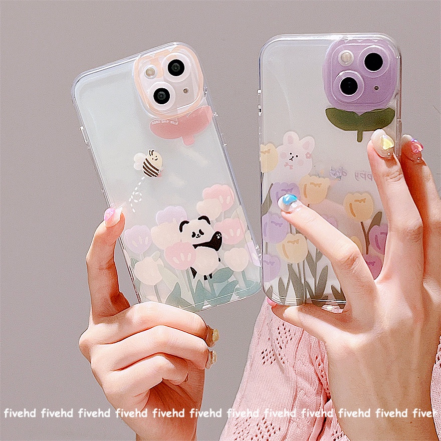 Ốp Điện Thoại TPU Mềm Trong Suốt Họa Tiết Hoa Cho iPhone 14 13 12 11 Pro Max SE2020 X XR XS Max 8 7 6 6s Plus