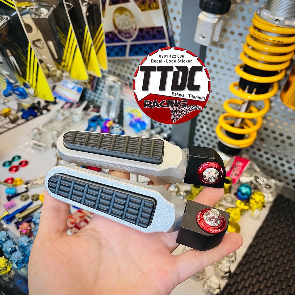 Combo Gác chân gắn xe Vario Click kèm ốc và lông đền salaya✌🇹🇭