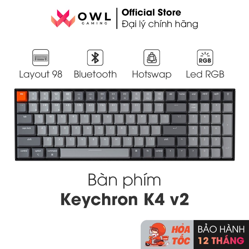 Bàn phím cơ Keychron K4 V2 (Hàng chính hãng)