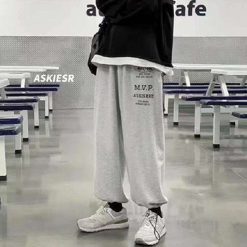 Quần ống rộng phong cách hiphop đường phố Hàn Quốc thời trang cho nam size M-5XL