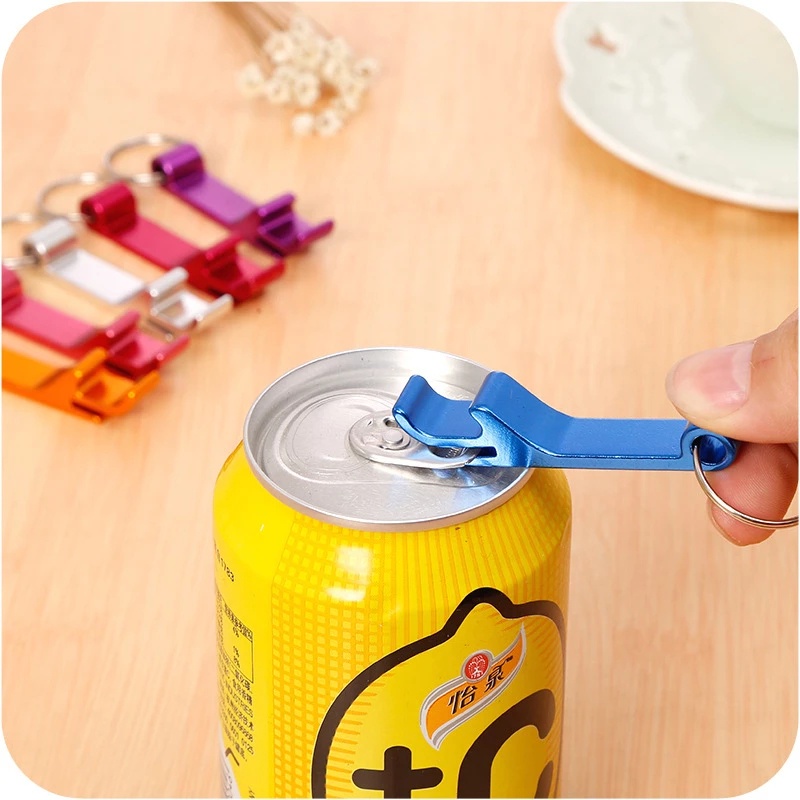 Dụng cụ mở nắp chai có móc khóa bằng hợp kim nhôm mini tiện lợi