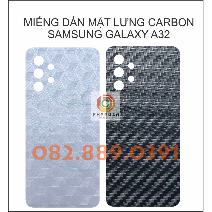 Miếng dán mặt lưng skin carbon Samsung Galaxy A32 4G (SM-A325F/DS) / 5G